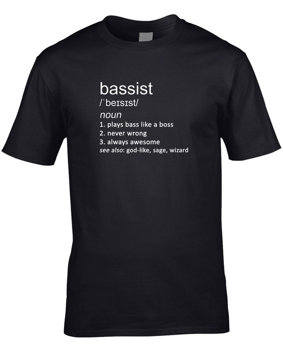 Bassist Men's Funny Definition T-shirt Bass Player Guitar