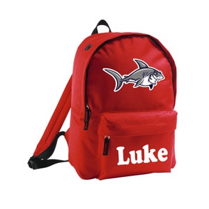Sac à dos pour enfants grand requin blanc personnalisé ajoutez le nom de votre choix cartable garçons filles livre mer océan poisson eau graphique cool