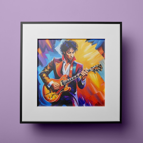 Prince The Artist By Charlie Tokyo Unique Artwork Poster Print Purple Rain Live On Stage