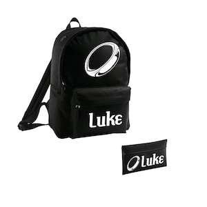 Ensemble personnalisé avec sac à dos et trousse pour enfants ballon de rugby à ajouter au nom de votre choix Garçons filles Sac d'école Ligue de match sportive Union Team Club Player