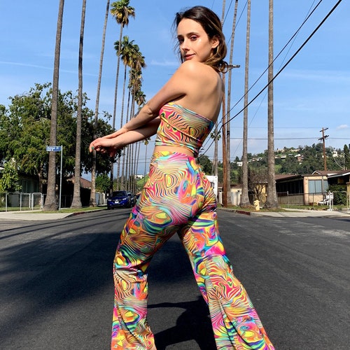 *OWLEPHANT ORIGINAL* Psychedelic Bell Bottoms - 27/28” waist