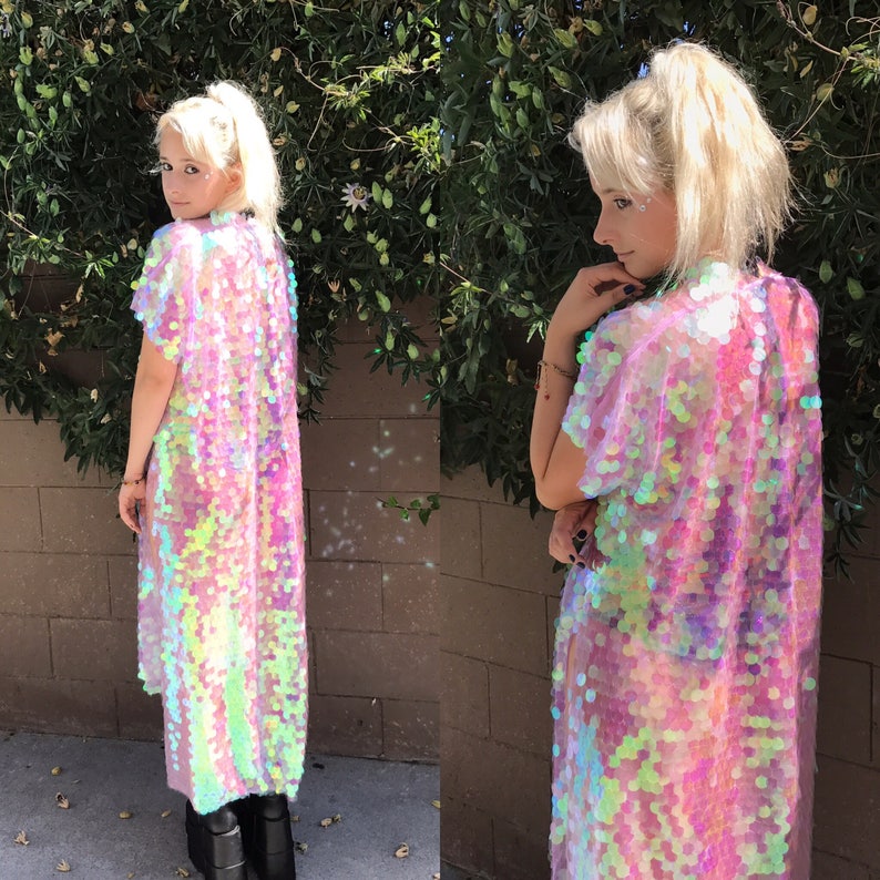 plus sequin kimono