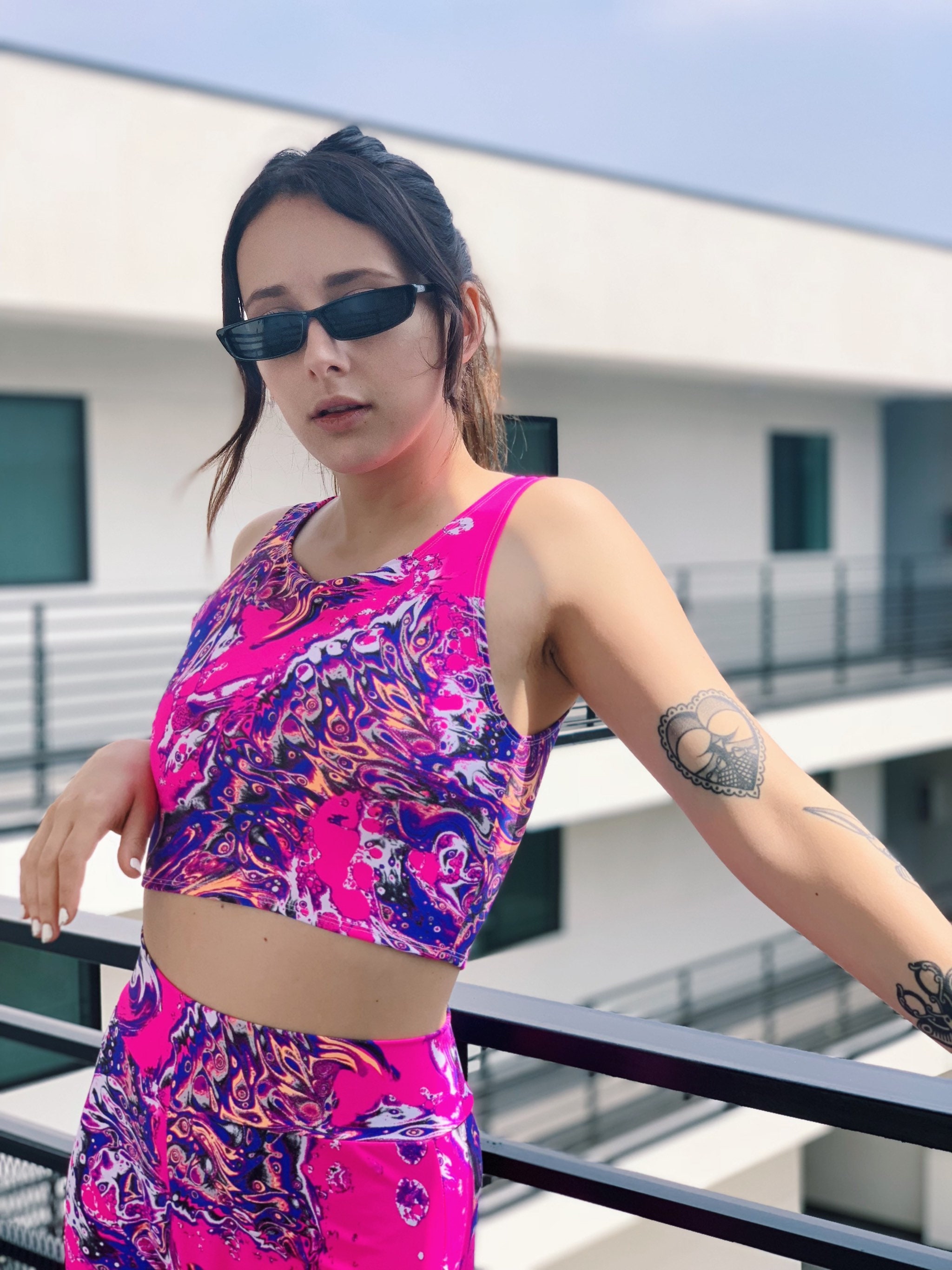 Acid Rave Bottom UV Reactive Fabric Psychedelic High | Etsy