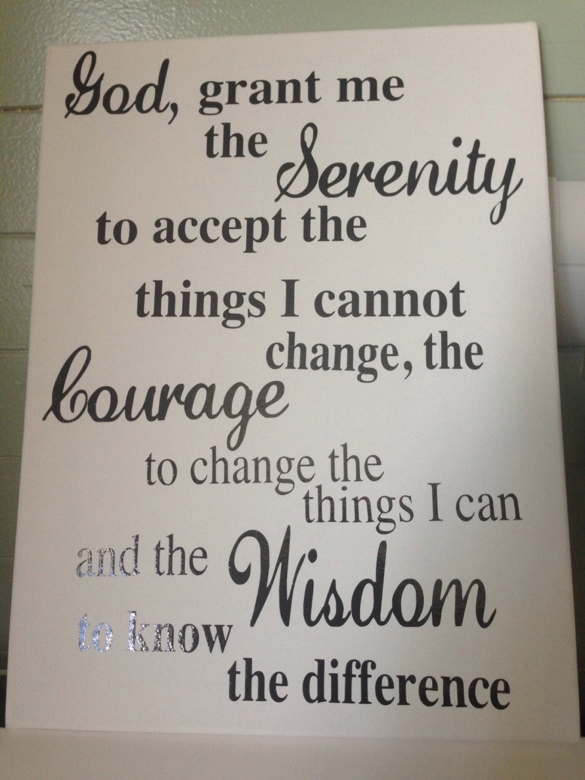 Prière de la sérénité Etsy