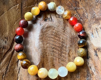NEW Phoenix Magic Bracelet | Tiger Eye, Agate, Jasper, Carnelian, + Citrine | 8 mm | Spiritual Junkies | Yoga | Mala Beads