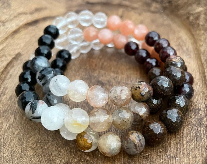 Manifest that Ish Bracelet | Quartz, Onyx, Citrine, Bronzite, Garnet + Sunstone | Spiritual Junkies