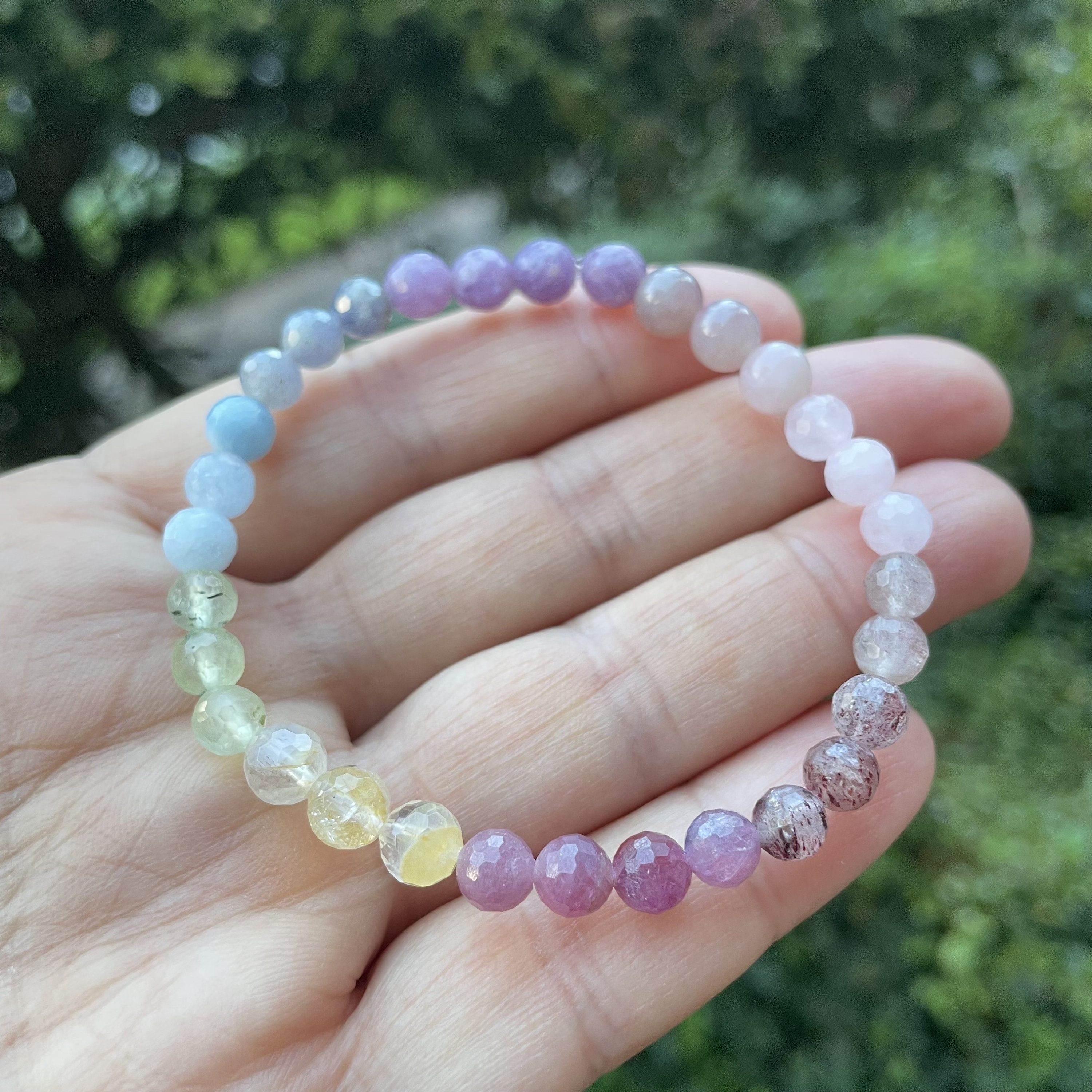 Mini Rainbow of Joy Bracelet, Rainbow Gemstones