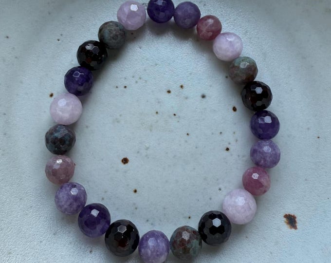 Radical Self Love 2025 Bracelet | African Ruby, Ruby, Garnet, Amethyst, Lepidolite + Kunzite | 8 mm | Valentines Day | Spiritual Junkies