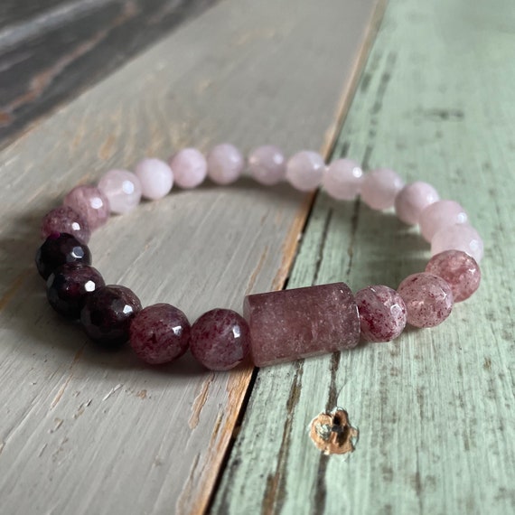 Buy Strawberry Quartz 8mm Beads for Mala Making