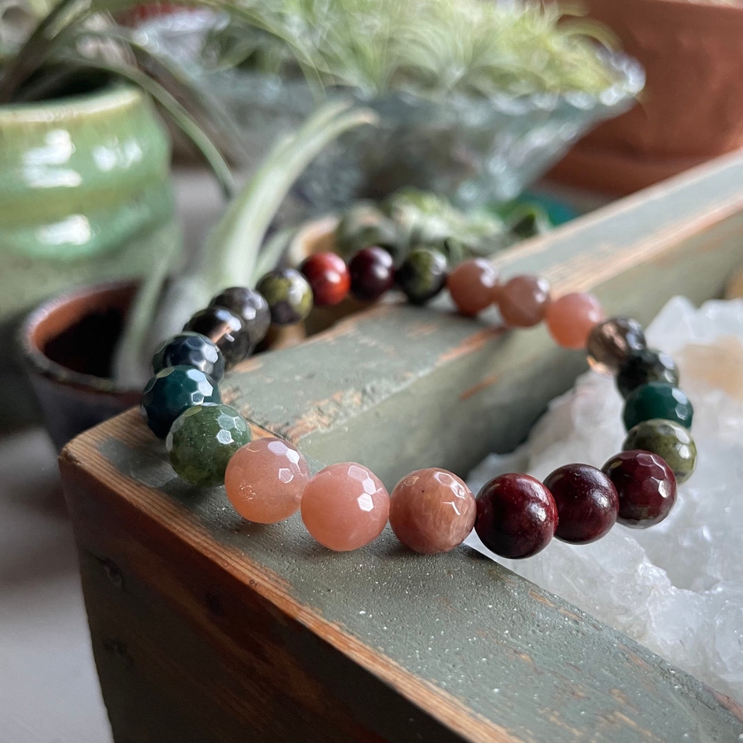 Full Harvest Moon 2023 Bracelet | Jasper, Moss Agate Full Harvest Moon 2023 Bracelet | Jasper, Moss Agate