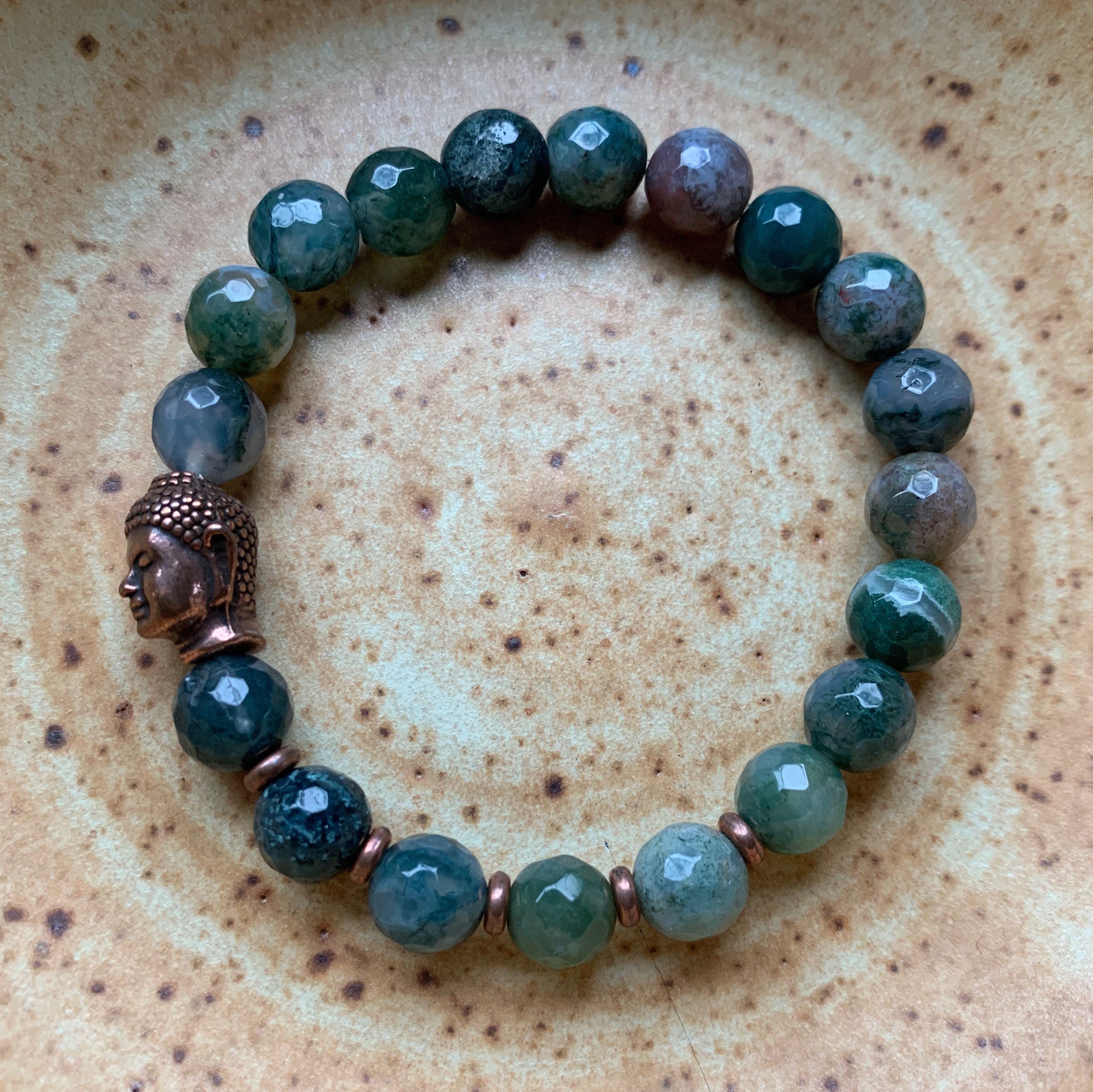 Indian Agate Buddha Bracelet Spiritual Junkies Yoga - Etsy