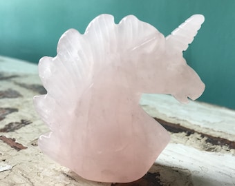 Hand Carved Unicorn | 2 Inch | Unicorn Horn | Spiritual Junkies | Reiki Love Infused | Crystal Healing | Gemstone