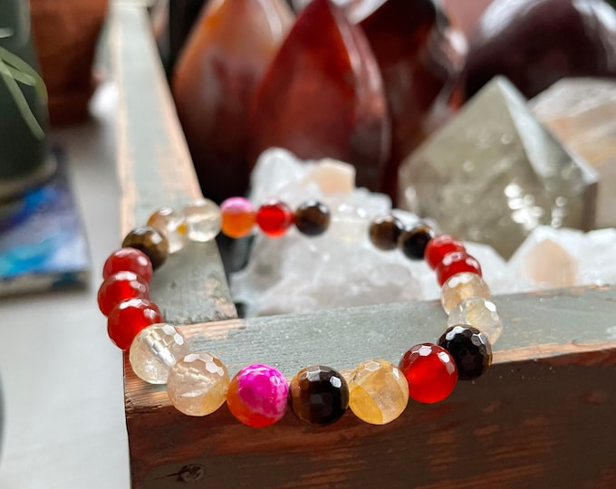 OG Abundance Bracelet | Tiger Eye, Citrine, Carnelian, + Fire Agate | Spiritual Junkies | Yoga + Meditation | Mala Beads