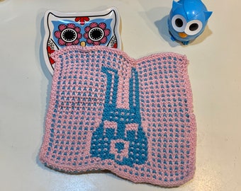Oops (Is A Bunny) Dishcloth Knit Pattern