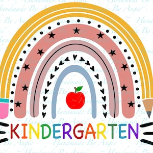 Blank  Pencil Rainbow PNG Design, Stars, Heart, Apple, Rainbow, Teacher, Kindergarten, Instant Download, Sublimation Design, 300DPI