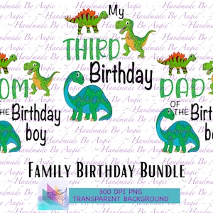 3歳の誕生日の恐竜ファミリーPNG、誕生日おめでとう、恐竜、男の子の誕生日、誕生日の男の子のお母さん、誕生日の男の子のお父さん、私の3歳の誕生日