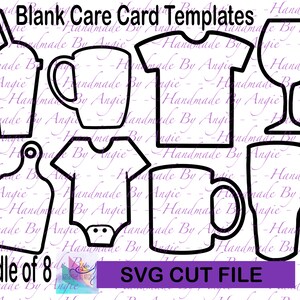 Blank Care Card Instruction SVG Templates, Add Your Own Personalized ...