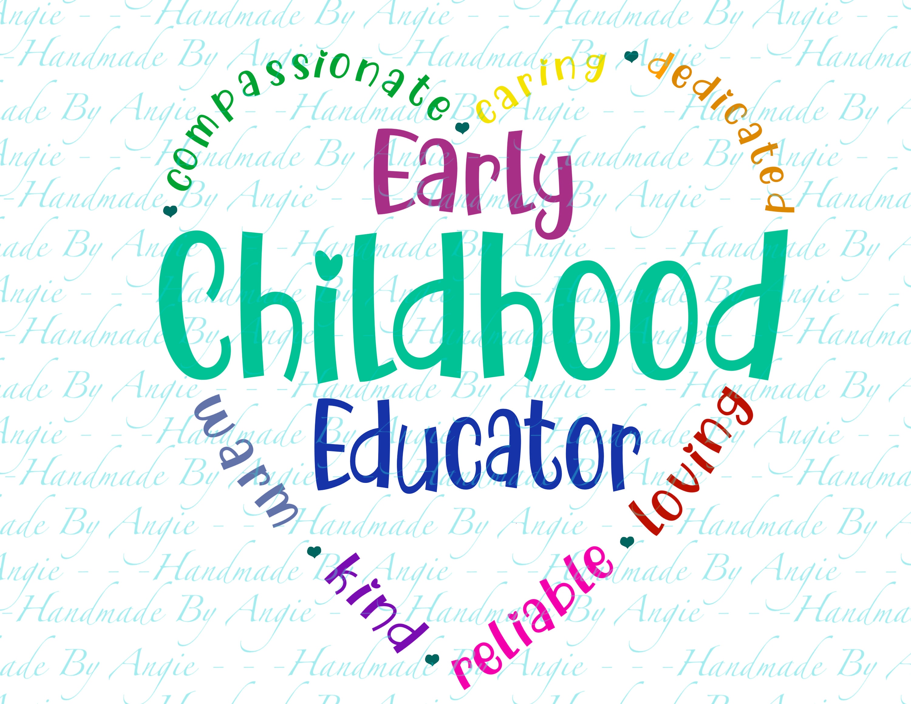 Early Childhood Educator PNG Design Compassionate Caring Etsy Canada