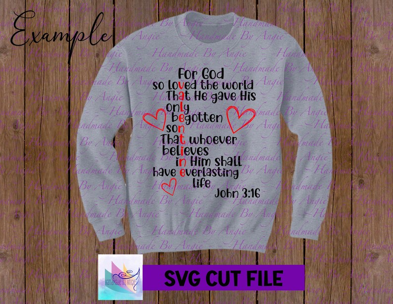 For God so Loved the World, John 3:16 SVG, Design, Bible Verse ...