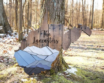personalized state wall art, any state wall art, pallet wall art, reclaimed wood, wood wall art, state cut out, state art, husband gifts, wv