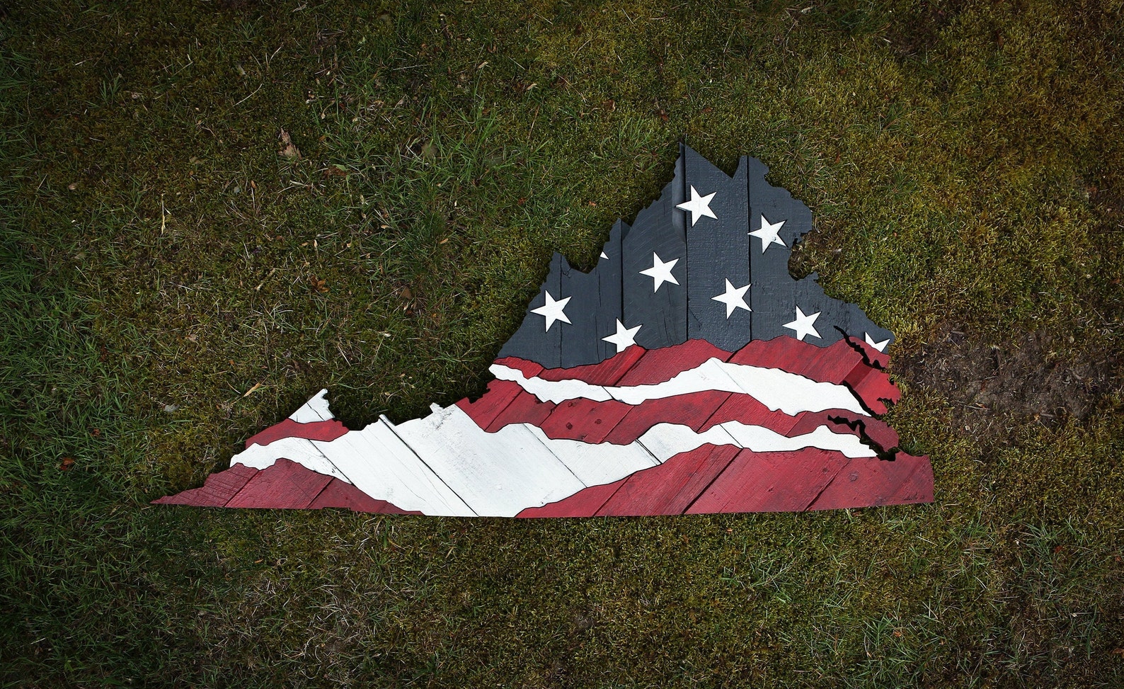 Va Wall Art Stars and Stripes Virginia Art Pallet Wall Art Etsy