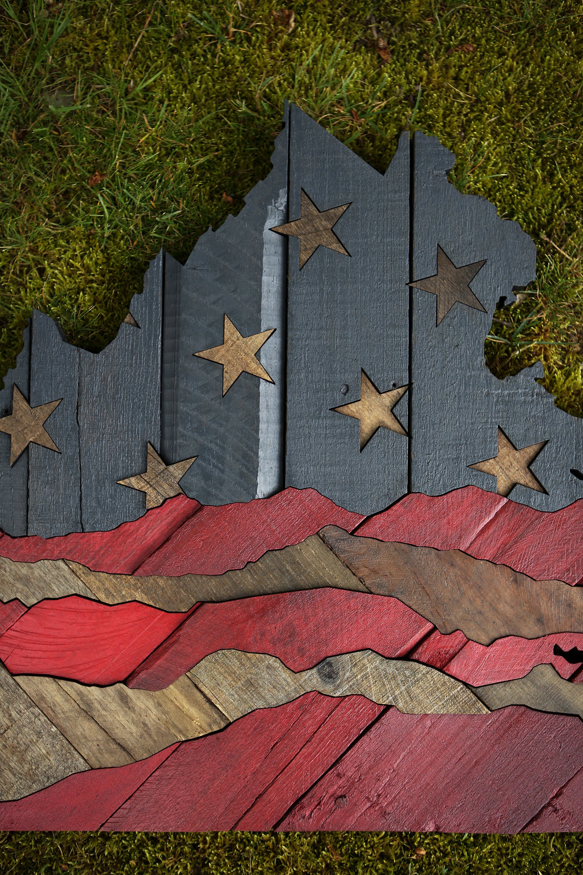 Va Wall Art Stars and Stripes Virginia Art Pallet Wall Art Etsy