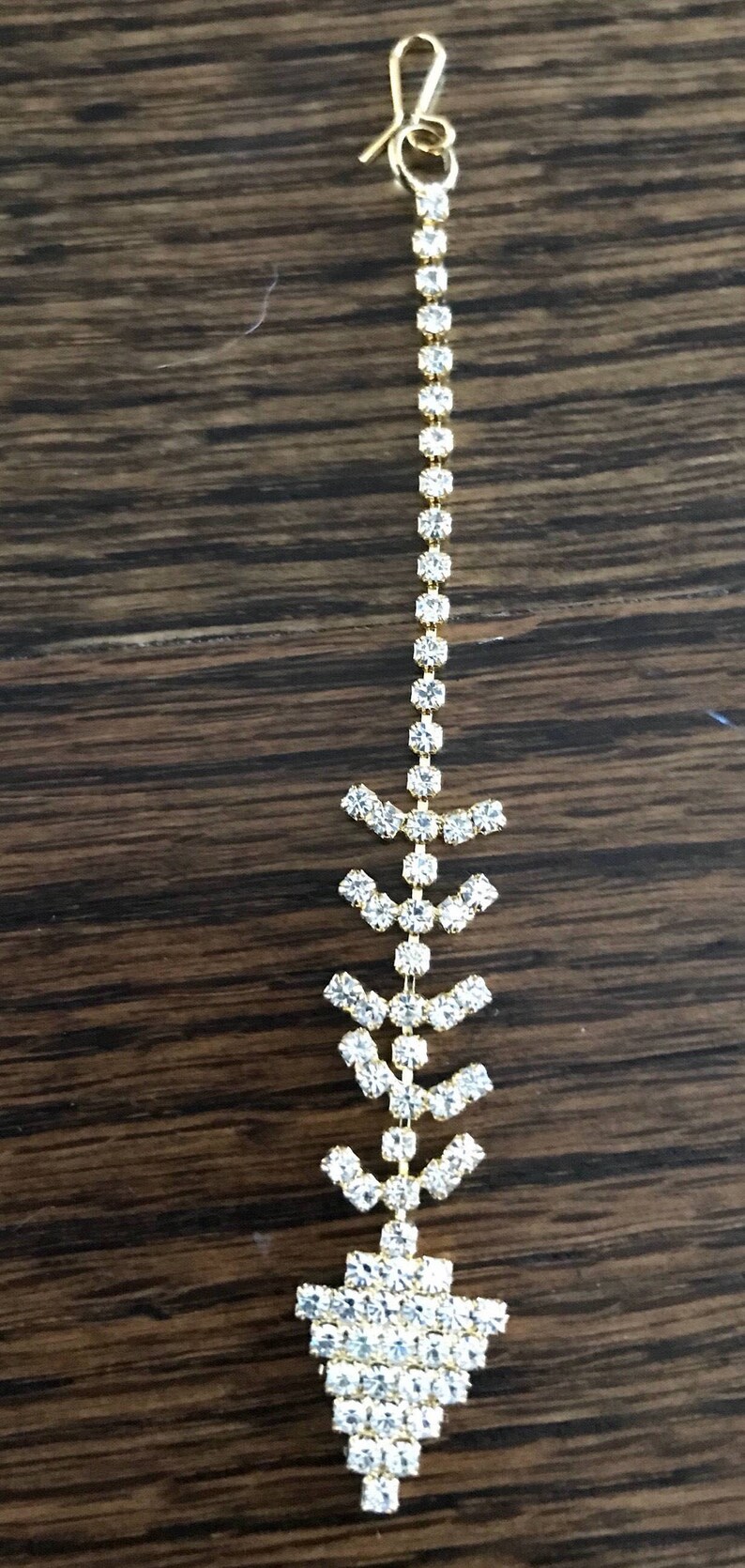 Gold Finish with Faux Diamonds and Silver Finish with Green stones Mang Tika