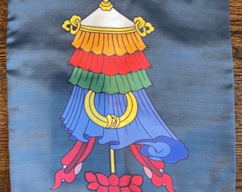 Tibetan Lucky Signs Pillow Covers Made By Tibetan Refugees.