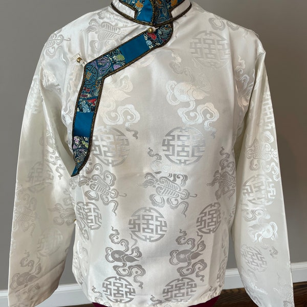 Traditional Tibetan Unisex Shirt with long sleeves/ Chuba/ Chupa.