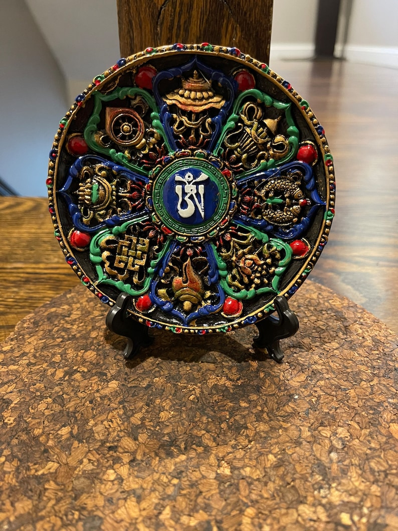 Clay Tibetan Eight Lucky Signs Wall Hanging or Display With Etsy