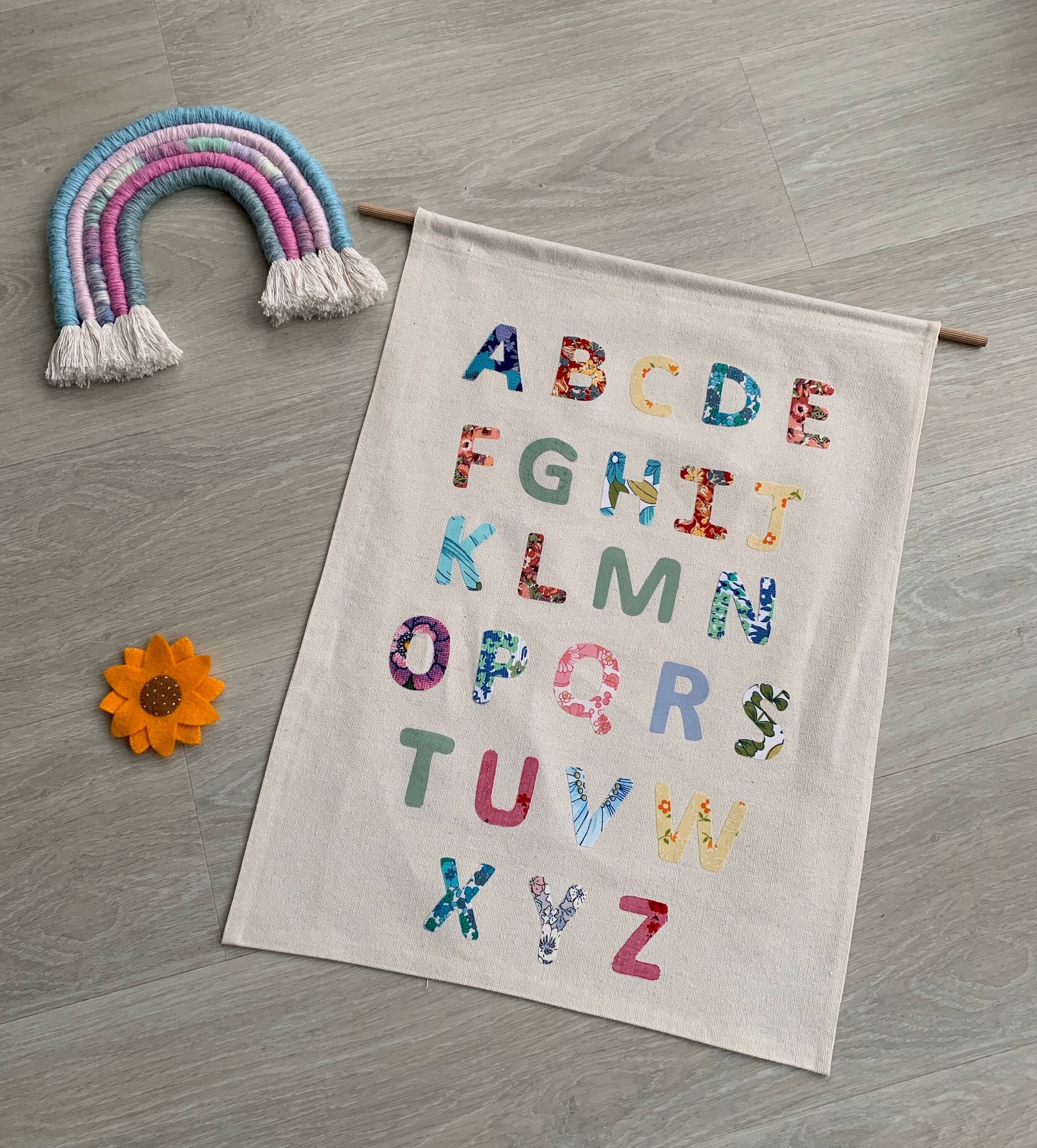 Large Alphabet Wall Hanging Nursery Playroom Childrens Etsy UK