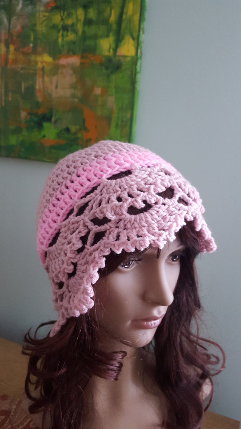 Woman Crochet Hat Summer Crochet Hat Pink Hat Lace Hat Etsy
