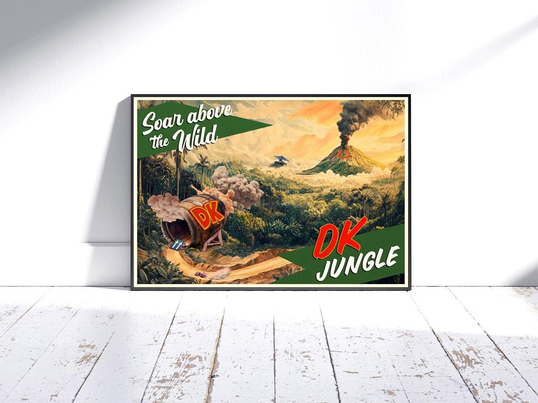 Mario Kart Poster | Vintage Wall Art | Nintendo Print | Donkey Kong - Etsy