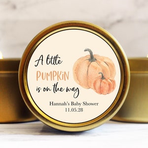 Little Pumpkin Baby Shower Favors  Fall Baby Shower Candles  Pumpkin Theme Baby Shower