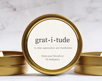 Gratitude Candles Bulk - Thank You Gift - Appreciation Week Gift Bulk - Employee Thank You Gift