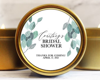 Bridal Shower Candles - Boho Bridal Shower Favors - Wedding Shower Favors - Spring Bridal Shower Favors - Eucalyptus Bridal Shower Favor
