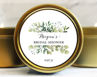 Greenery Bridal Shower Favors Candles - Boho Bridal Shower - Spring Wedding Shower Favors - Bohemian Bridal Shower - Garden Theme