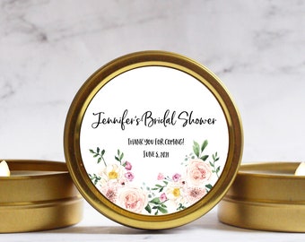 Spring Floral Bridal Shower Favors - Soy Candle Favors - Garden Party