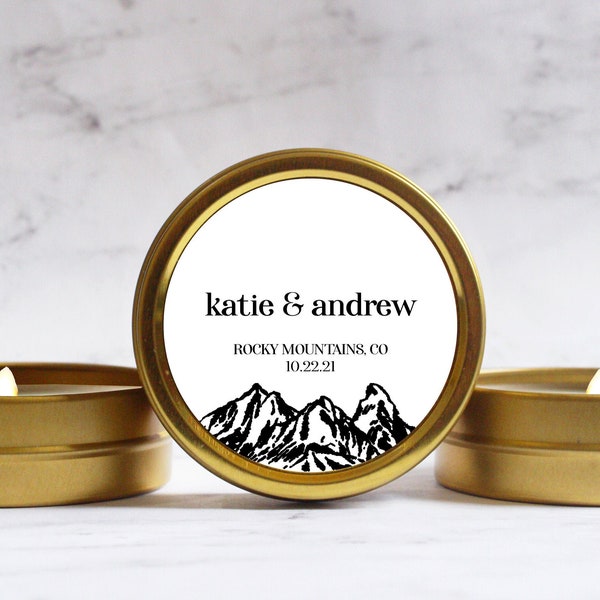 Mountain Wedding Favors - Gifts for Guests - Bulk Candle Gifts - Travel Wedding Favors