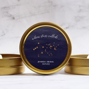 Zodiac Constellation Wedding Favors Celestial Wedding Favors Candles for Guests image 1