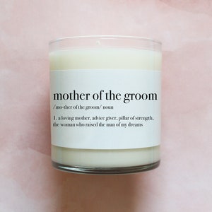 Mother of the Bride Definition Candle Mother of the Bride Candle  Personalized Mother of the Bride Wedding Gift 03-1 10.5 