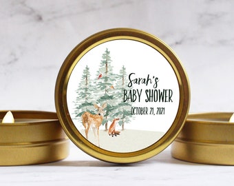 Woodland Baby Shower - Fall Baby Shower - Baby Shower Candles - Baby Shower Favors