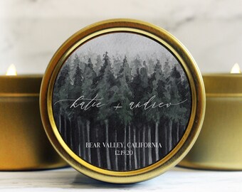 Gothic Wedding Favors - Forest Wedding - Candle Favor - Enchanted Forest Wedding - Woodland Wedding - Winter Wedding Favors