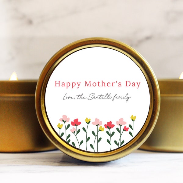 Happy Mother's Day Party Favors Candles Bulk, Small Mother's Day Brunch Gifts, Personalized Scented Soy Candle Gifts for Moms, Event Favors