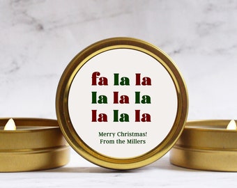 Fa La La Christmas Candle Gift - Bulk Employee Gifts - Christmas Favor Gifts for Holiday Party