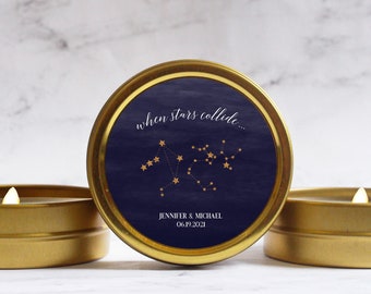 Zodiac Constellation Wedding Favors - Celestial Wedding Favors Candles for Guests