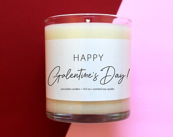 Happy Galentine's Day Candle - Best Friend Valentine's Day Gift - Galentines Gift