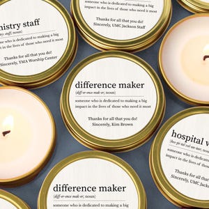 Bulk Volunteer Appreciation Gift Candle Small Charity Event Favor for Fundraiser