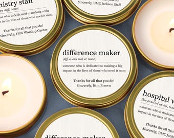 Bulk Volunteer Appreciation Gift Candle Small Charity Event Favor for Fundraiser Thank You Gift for Staff Appreciation Idea Thoughtful