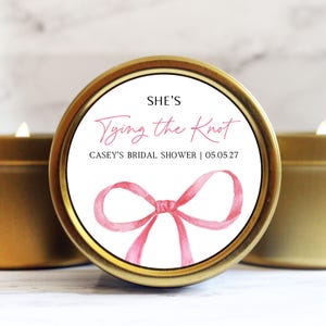 She's Tying the Knot Bridal Shower Candle Favors